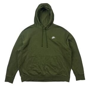 Men's Nike Pullover Hoodie Olive Green Size XL